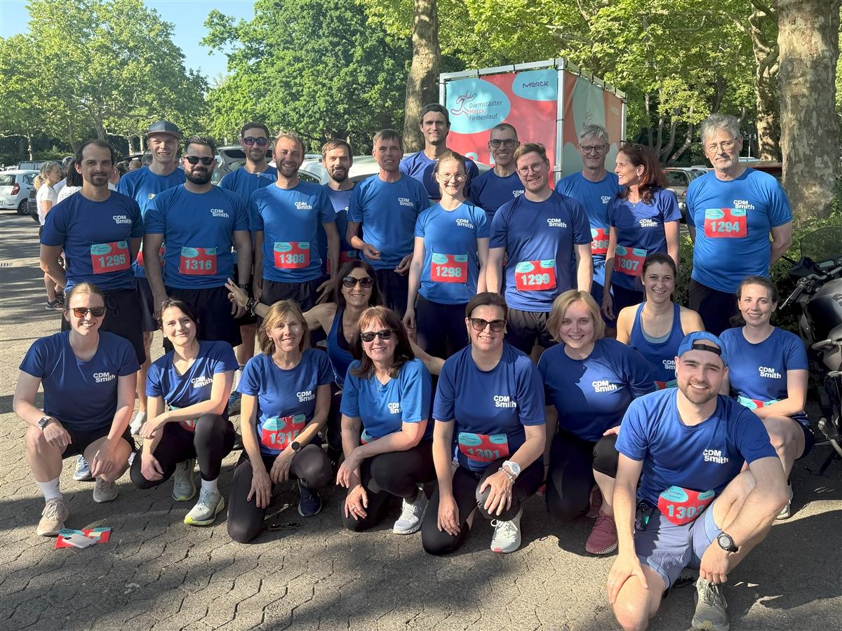 CDM Smith Laufteam beim Mercklauf in Darmstadt