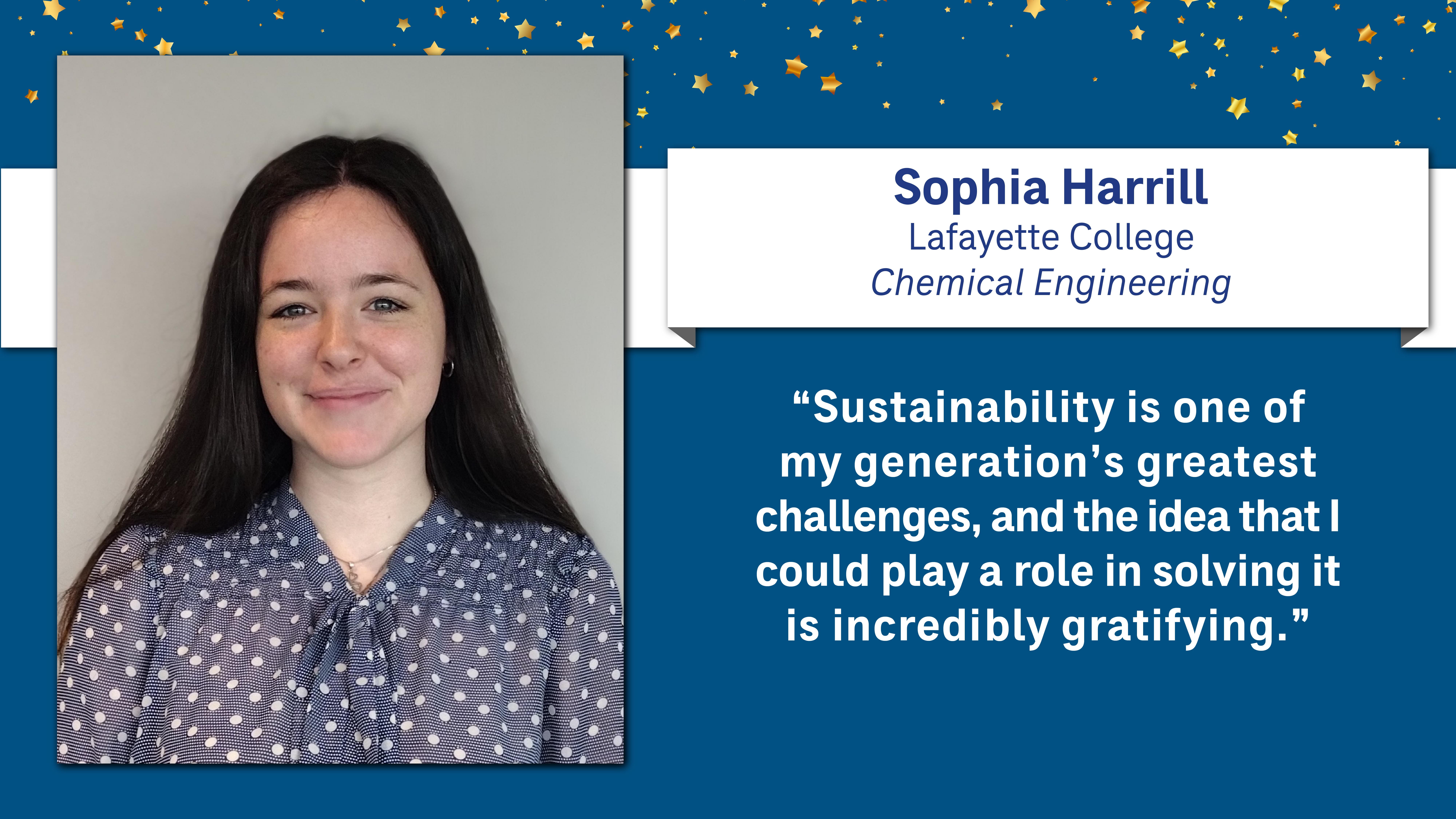 Sophia Harrill Scholarship Recipient