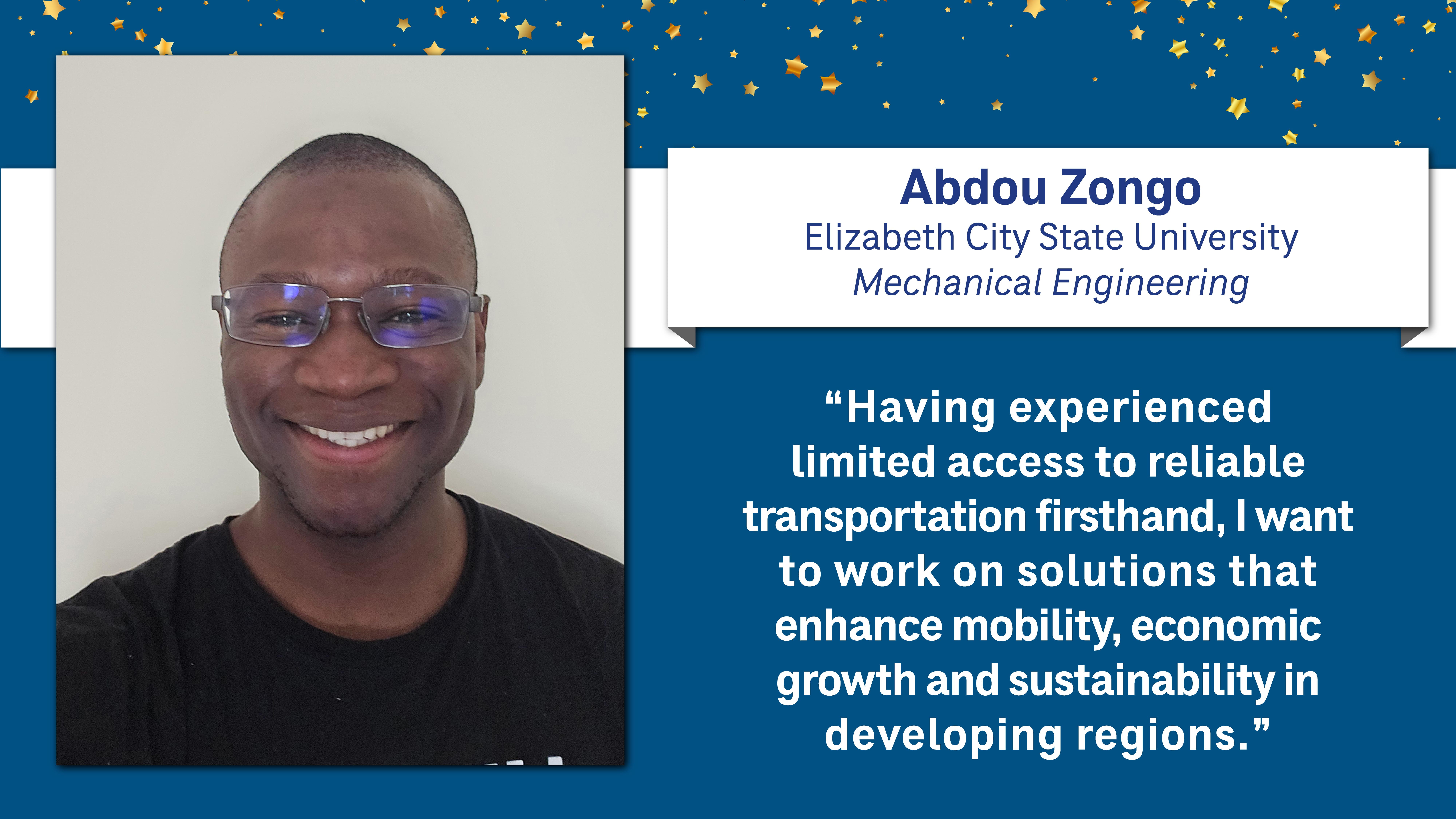 Abdou Zongo Scholarship Recipient