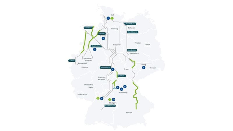 Energy projects map