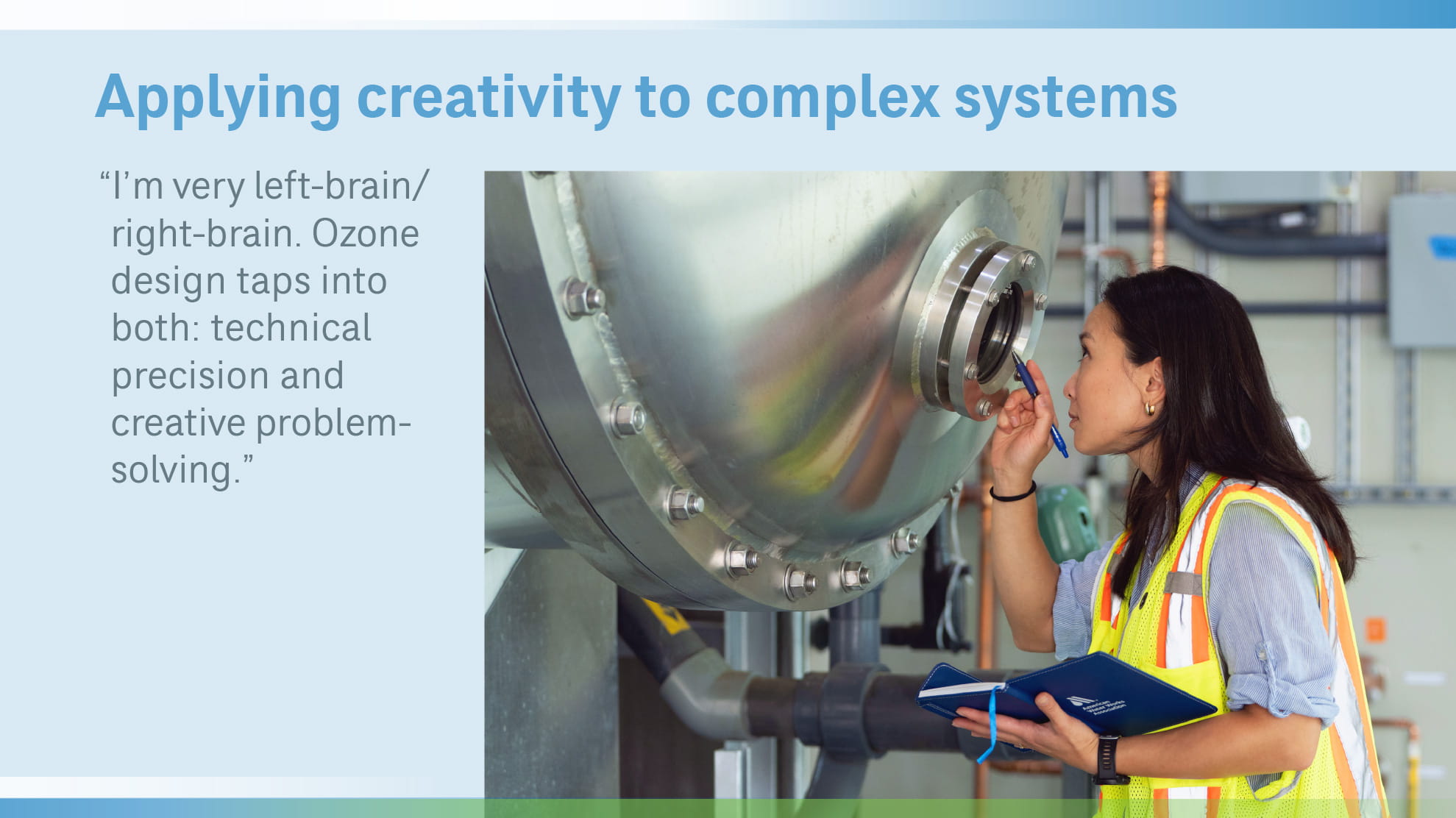 Young woman looking into an ozone machine