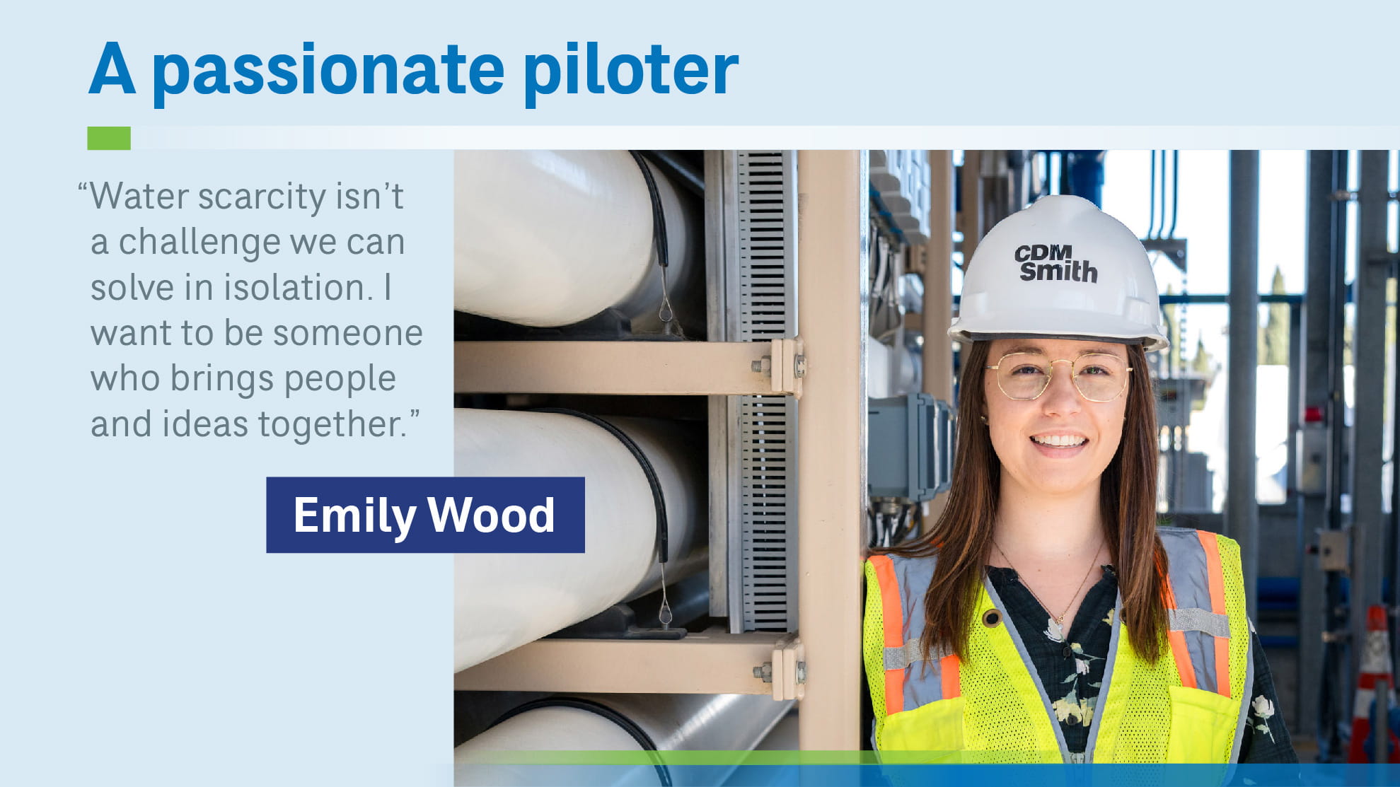 Emily Wood in hard hat