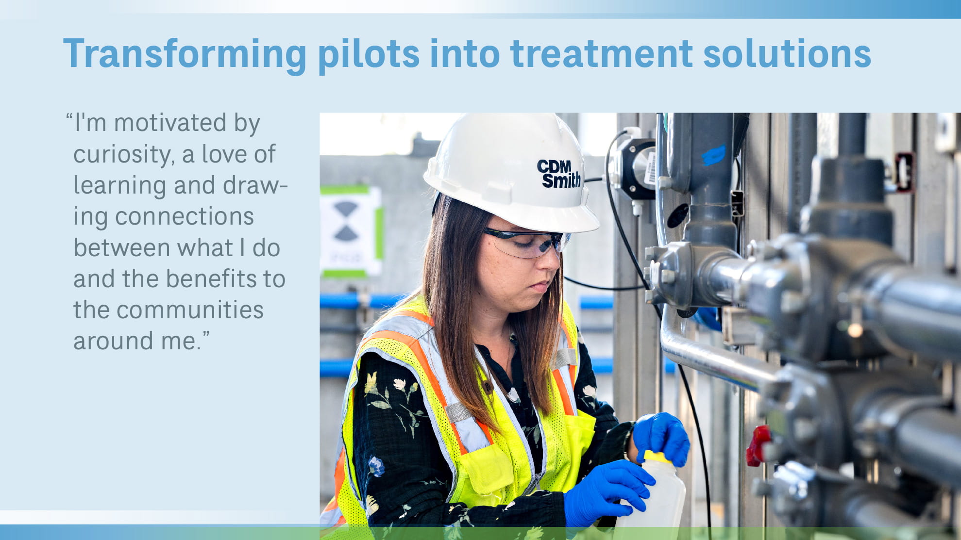 Emily Wood testing clean water 