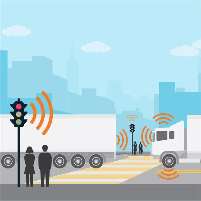Truck Platooning Illustration