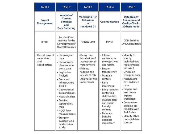 Overview of the tasks and activities in the WePass project stage