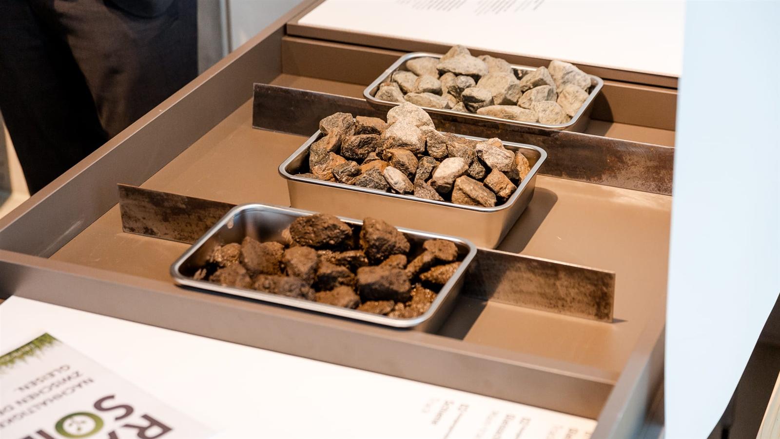 Soil samples exhibition at Circle Cube