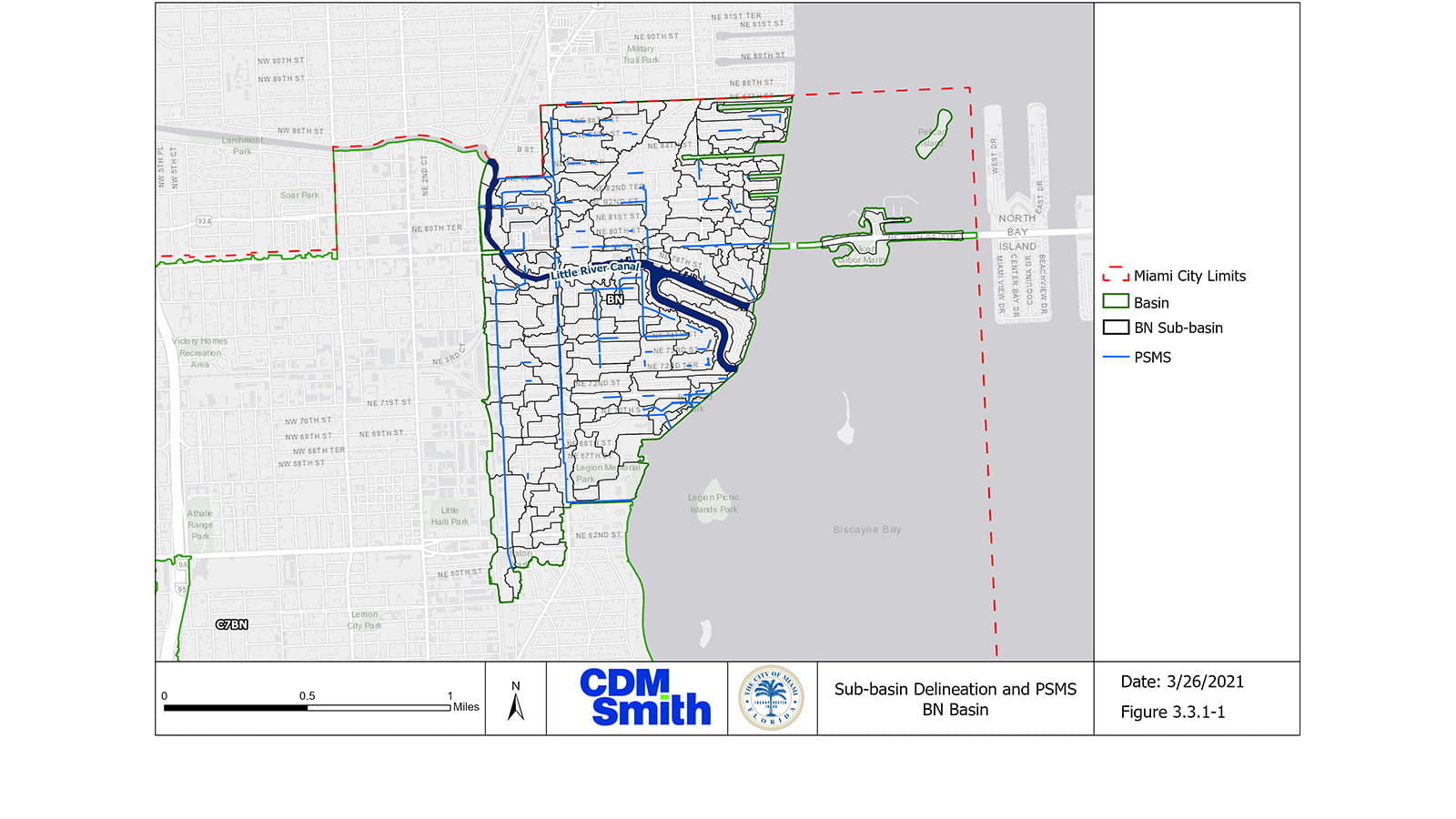 Sub-basin Delineation and PSMS BN map