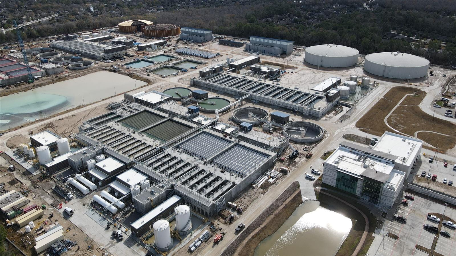 Drone photo of the Houston NEWPP project from above