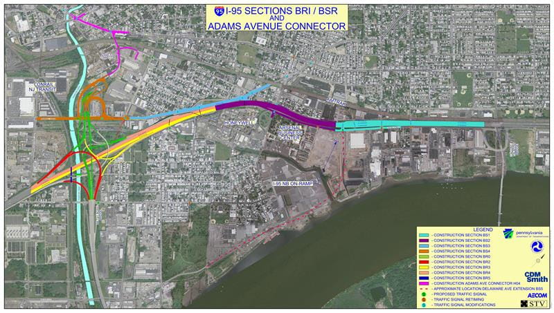 PennDOT I95 project map