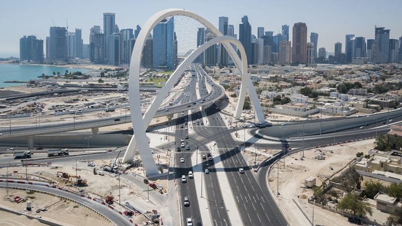 Lusail Wahda Flyover Arch