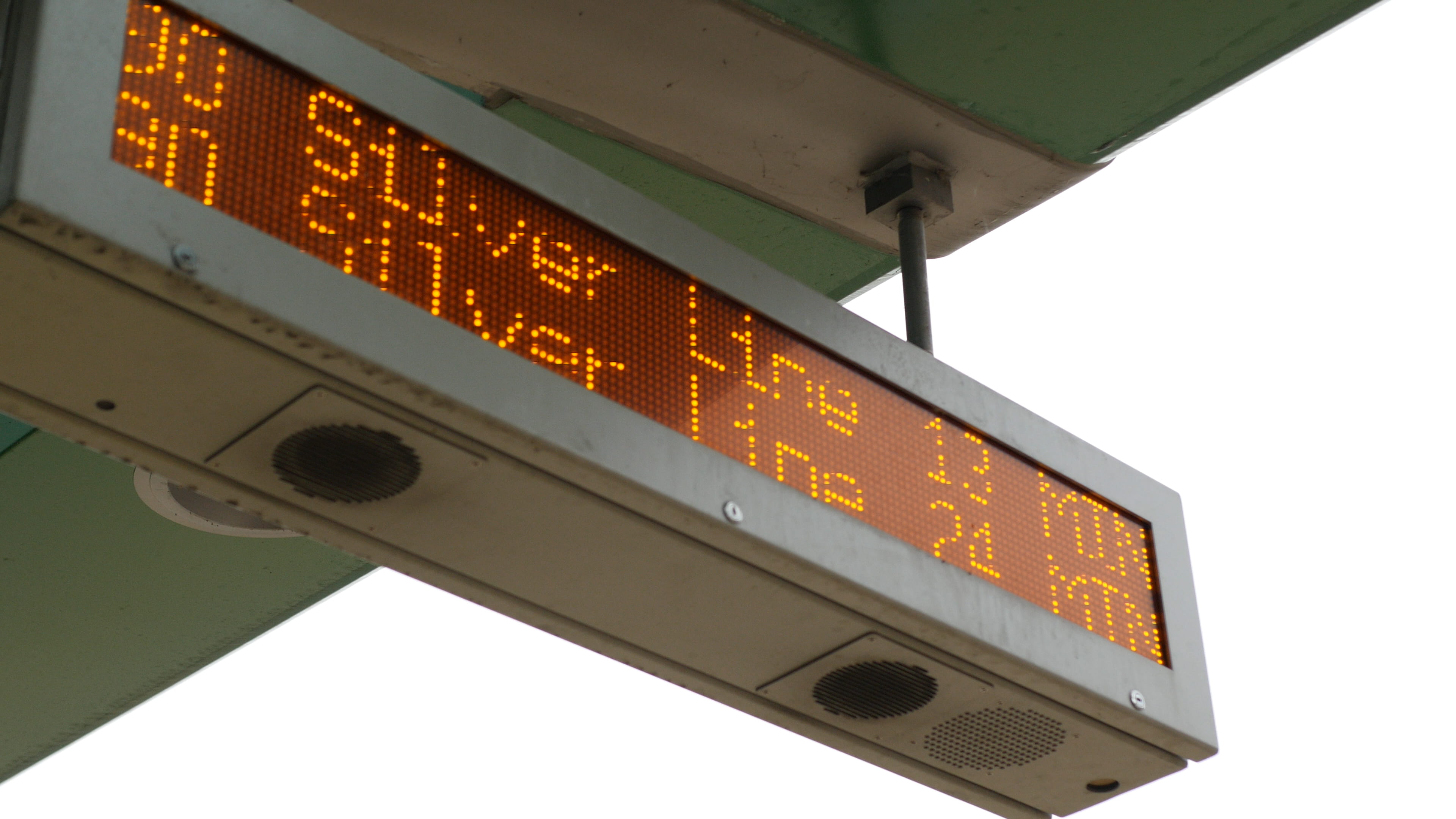 Silver Line wait time sign