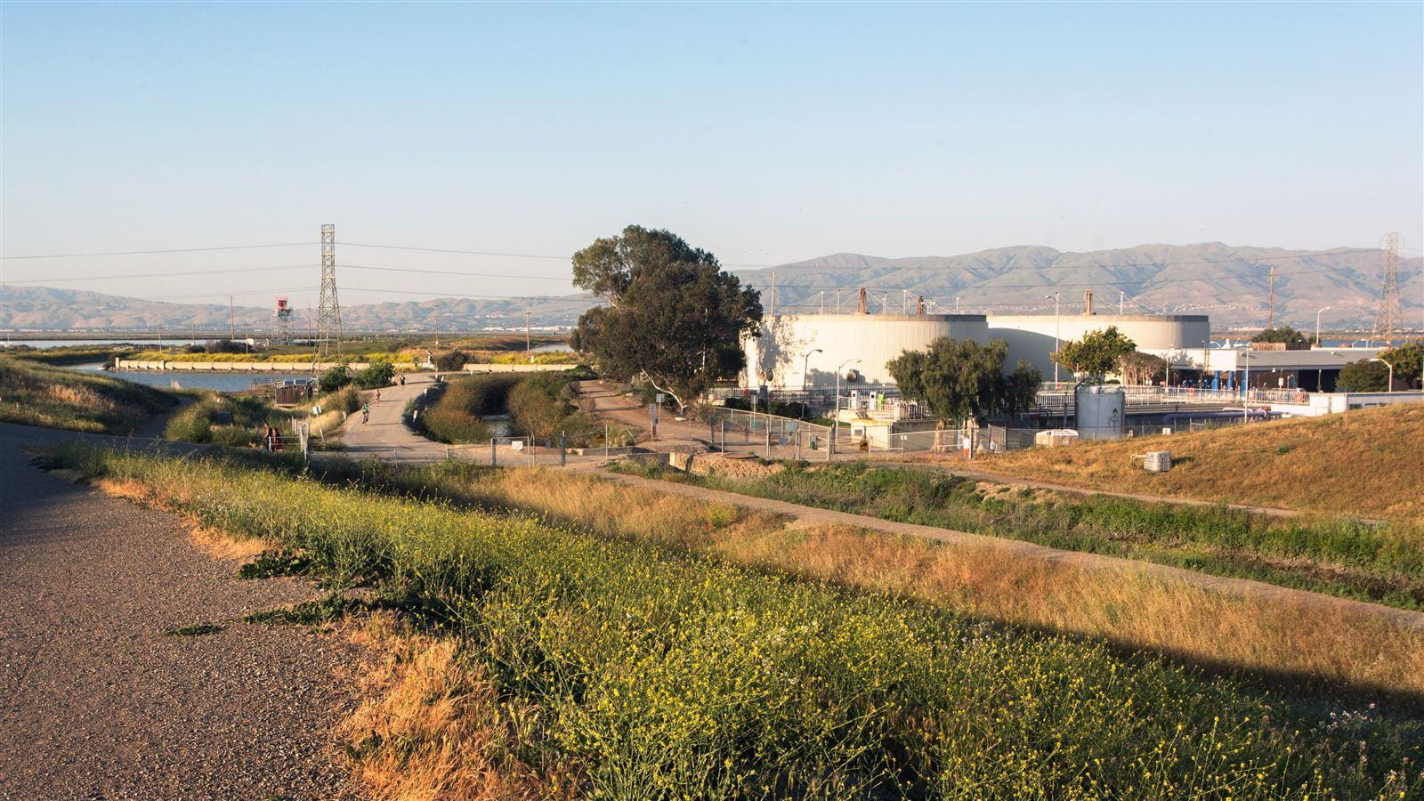Bay trail of treatment plant