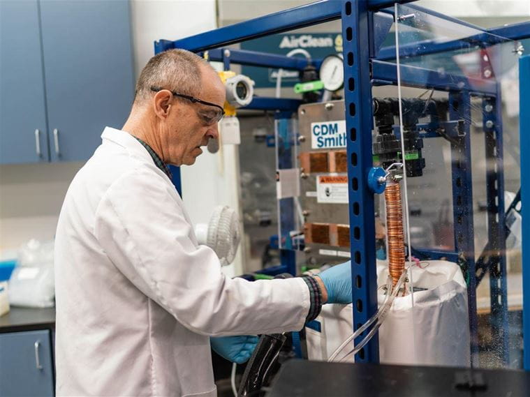 man working in a lab